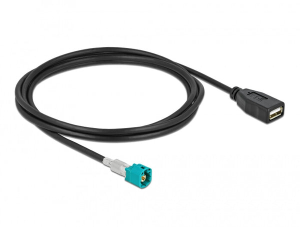 DeLOCK 90488 koaxial kabel 2 m HSD Z USB 2.0 Type-A Sort