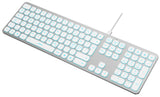 Deltaco Kablet lavprofil aluminiums tastatur med belysning og dual USB-A & USB-C forbindelse