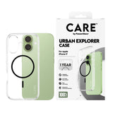 PanzerGlass CARE™ by ® Urban Explorer Case Transparent m. Sort MagSafe iPhone 17