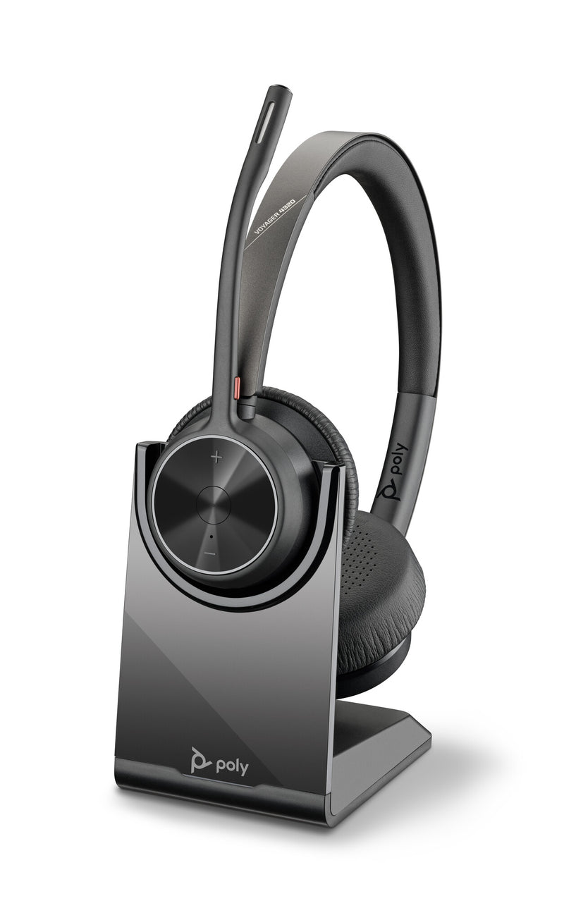HP Poly Voyager 4320 UC Stereo USB-A-headset +BT700 USB-A-adapter + bordoplader