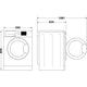 Whirlpool FFWDD1076258B vaskemaskine - tørretumbler Fritstående Front-læsning Hvid