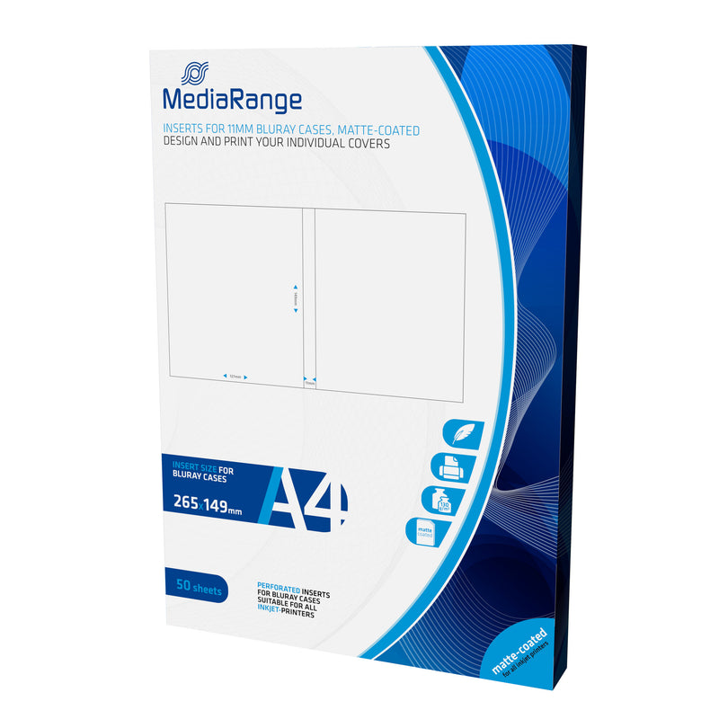 MediaRange MRINK123 printpapir A4 (210x297 mm) Mat 50 ark Hvid