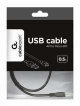 Gembird CCP-MUSB2-AMBM-0.5M USB-kabel USB 2.0 0,5 m USB A Micro-USB B Sort
