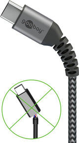 Goobay 49303 USB-kabel USB 2.0 2 m USB C 0,48 Gbit/sek. Grå, Sølv