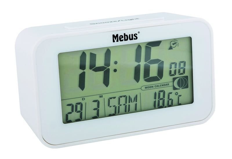 Mebus 51461 vækkeur Hvid
