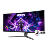 AOC AGON PRO AG346UCD computerskærm 86,4 cm (34") 3440 x 1440 pixel Wide Quad HD QD-OLED Sort, Grå