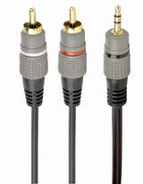 Gembird CCA-352-2.5M lydkabel 2,5 m 2 x RCA 3.5mm Sort