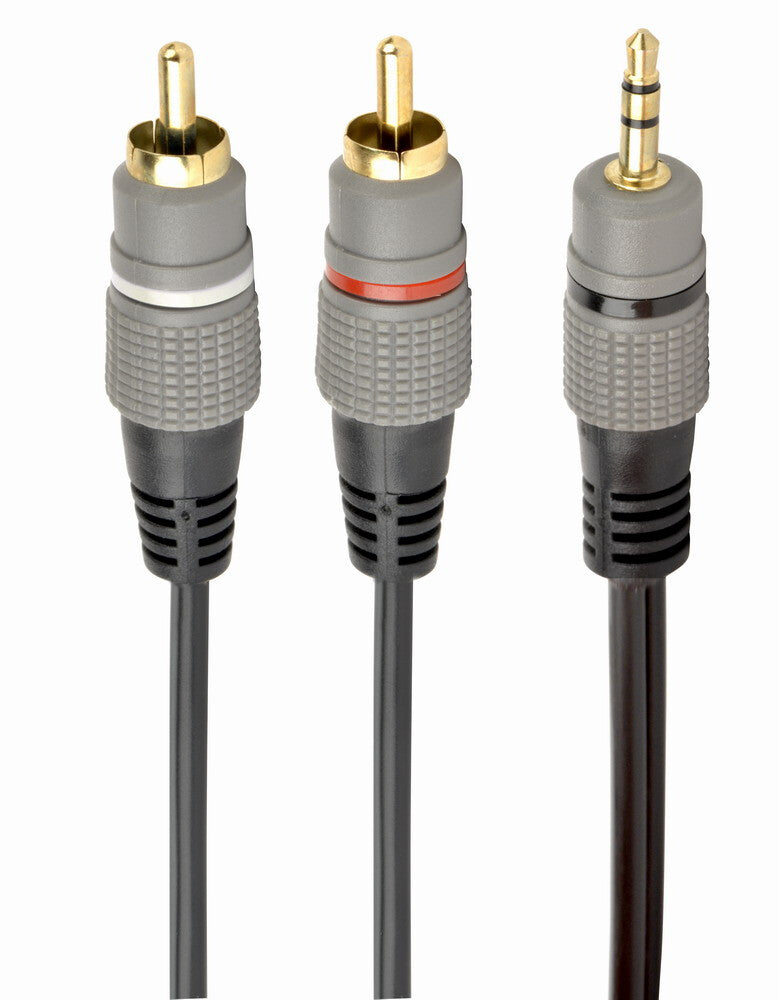 Gembird CCA-352-2.5M lydkabel 2,5 m 2 x RCA 3.5mm Sort