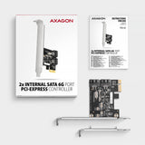 Axagon PCES-SJ2 interface-kort/adapter Intern SATA