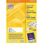 Avery Universal Labels, White 105x35mm selvklæbende etiket 1600 stk