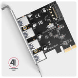 Axagon PCEU-430RS interface-kort/adapter Intern USB 3.2 Gen 1 (3.1 Gen 1)