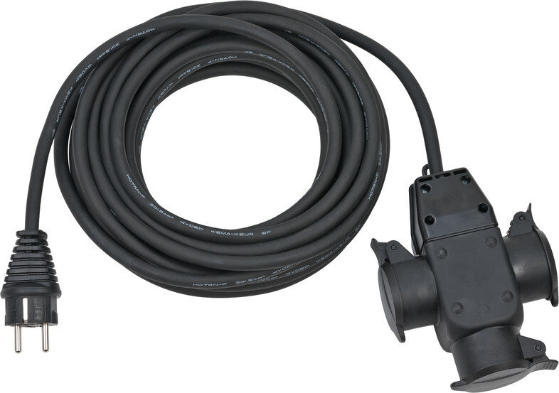 Brennenstuhl 1167810301 stikdåse 10 m 3 AC stikkontakt(er) Udendørs Sort