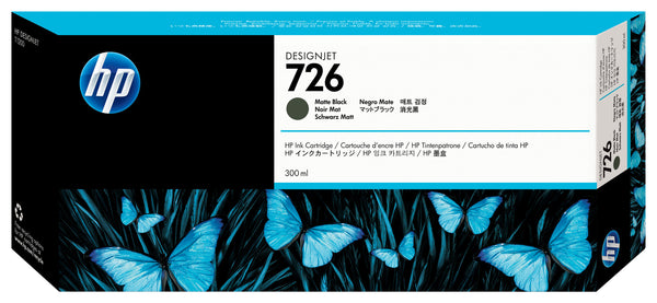 HP 726 DesignJet-blækpatron med 300 ml, mat sort