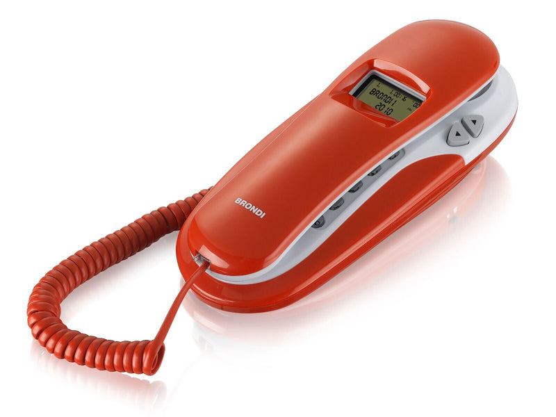 Brondi KENOBY CID Analog telefon Nummervisning Rød, Hvid