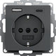 GIRA SCHUKO 245928USB-Spannungsversorgung 2f System 55 stikkontakt 2 x USB + CEE 7/3 Sort