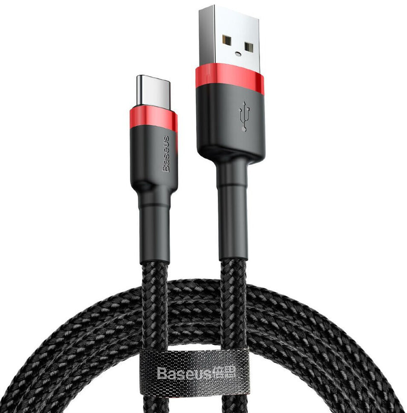 Baseus Cafule USB-kabel 2 m USB A USB C Sort, Rød