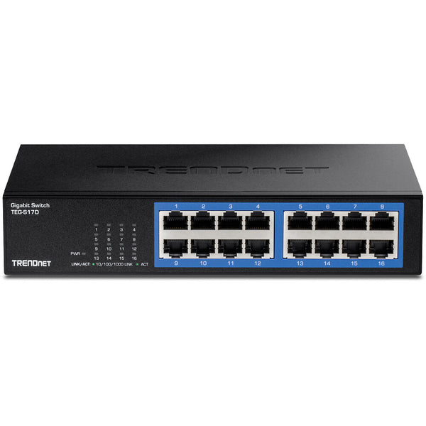 Trendnet TEG-S17D netværksswitch Gigabit Ethernet (10/100/1000) Sort