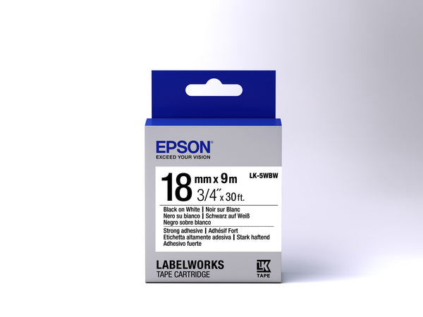 Epson LK-5WBW etiketbånd Sort på hvid