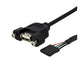 StarTech.com 30 cm Inbouwpaneel USB Kabel - USB A naar Moederbord Aansluitkabel F/F USB-kabel 0,3 m Sort