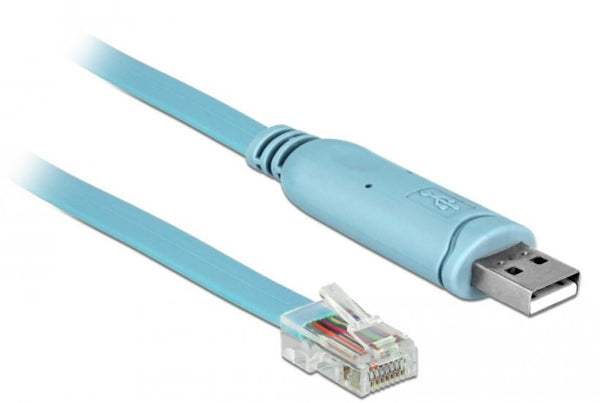 DeLOCK 64185 videokabel adapter 2 m RJ-45 USB Type-A Blå