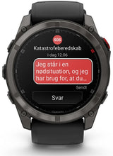 Garmin fēnix 8 Pro 3,56 cm (1.4") AMOLED 51 mm Digital 454 x 454 pixel Berøringsskærm Sort, Grå, Titanium Wi-Fi GPS (satellit)