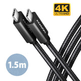 Axagon BUCM32-CM15AB USB-kabel USB 3.2 Gen 2x2 1,5 m USB C 20 Gbit/sek. 100 W Sort