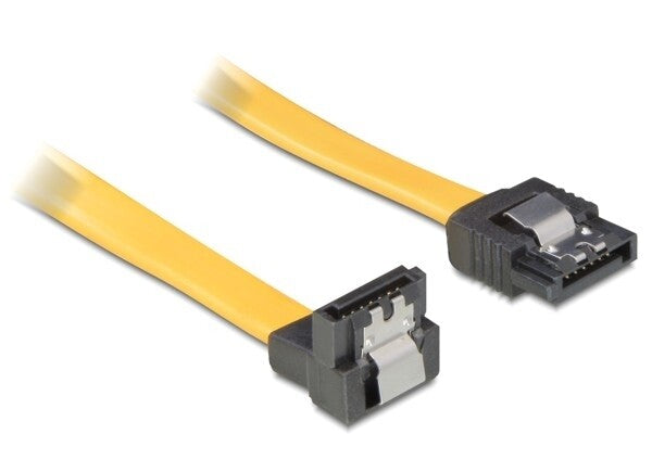 DeLOCK 0.1m SATA Cable SATA-kabel 0,1 m Gul