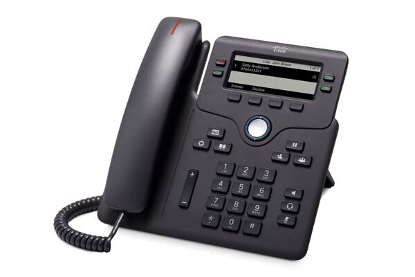 Cisco 6851 IP-telefon Sort 4 Linier Wi-Fi