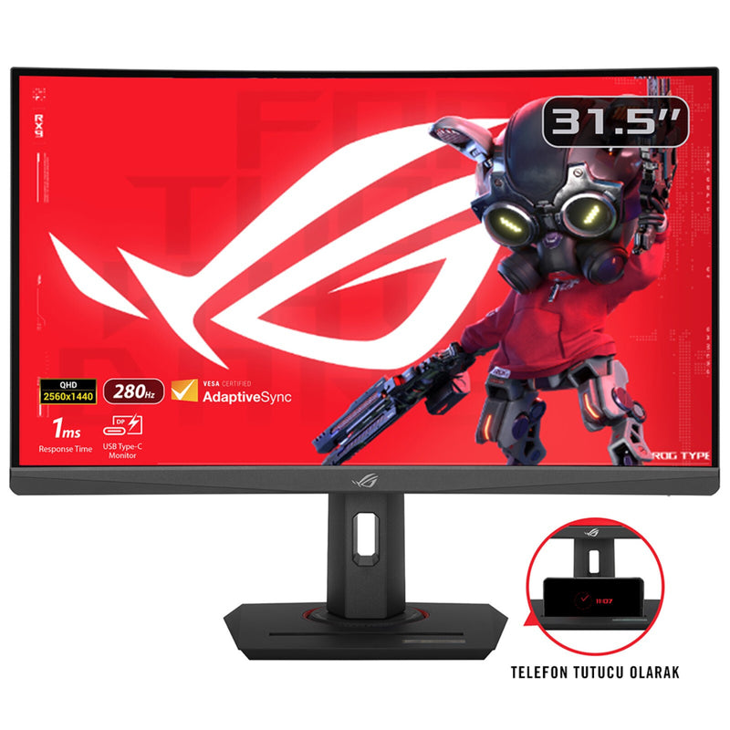 ASUS ROG Strix XG32WCMS computerskærm 80 cm (31.5") 2560 x 1440 pixel Quad HD LCD Sort