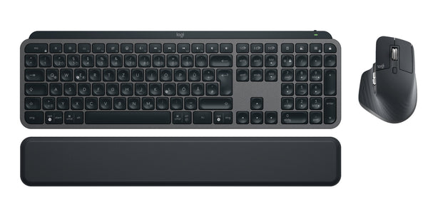 Logitech MX Keys Combo For Business Gen 2 tastatur Mus inkluderet Kontor RF trådløs + Bluetooth QWERTZ Tysk Grafit
