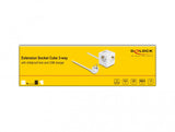DeLOCK 11497 stikkontakt CEE 7/3 + USB Hvid