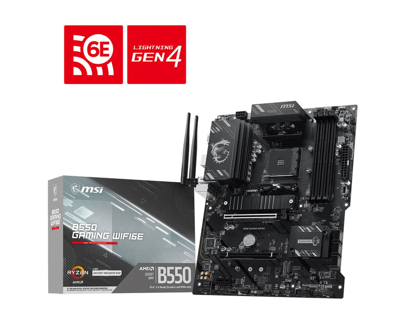 MSI B550 GAMING WIFI6E bundkort AMD B550 Stik AM4