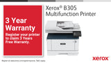 Xerox B305, A4, 38 ppm trådløs dupleks kopi/print/scan PS3 PCL5e/6, 2 magasiner, i alt 350 ark