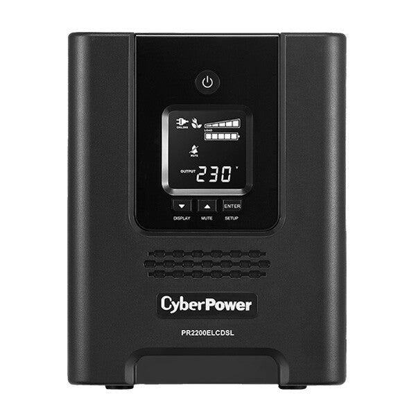 CyberPower PR2200ELCDSL UPS-enhed Interaktivt indgangsstik 2,2 kVA 1980 W 9 AC stikkontakt(er)