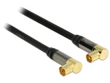 DeLOCK 88865 koaxial kabel RG-6/U 2 m IEC Sort