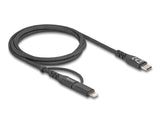 DeLOCK 81170 USB-kabel USB 2.0 1 m USB C USB C/Lightning 60 W Sort