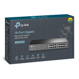 TP-Link TL-SG1016PE netværksswitch Administreret L2 Gigabit Ethernet (10/100/1000) Strøm over Ethernet (PoE) Sort