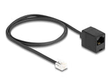DeLOCK 88092 telefonkabel 1 m Sort