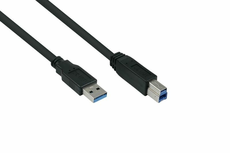Kabelmeister UK30P-AB-030S USB-kabel USB 3.2 Gen 1 (3.1 Gen 1) 3 m USB A USB B 5 Gbit/sek. Sort