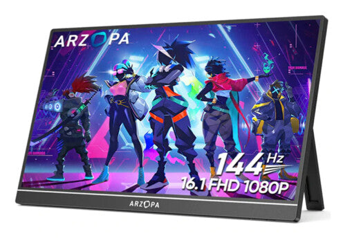 Arzopa Z1FC computerskærm 40,9 cm (16.1") 1920 x 1080 pixel Fuld HD LCD Sort