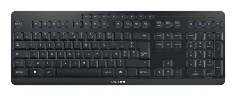 CHERRY Stream keyboard ultimate tastatur Hjemme/kontor USB + RF Wireless + Bluetooth AZERTY Fransk Sort