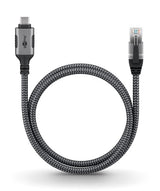 Goobay 70697 kabel kønsskifter USB C RJ-45 Sort, Sølv