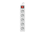Lanberg PS1-05E-0150-W stikdåse 1,5 m 5 AC stikkontakt(er) Indendørs Hvid