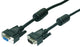 LogiLink 3m VGA M/F VGA kabel VGA (D-Sub) Sort