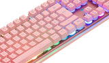 Deltaco Gaming PK75 RGB-tastatur, 105 taster, tysk layout, membrankontakt, USB