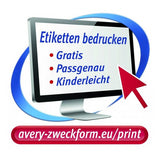 Avery L6103-20 selvklæbende etiket Rektandel Permanent Gul 960 stk