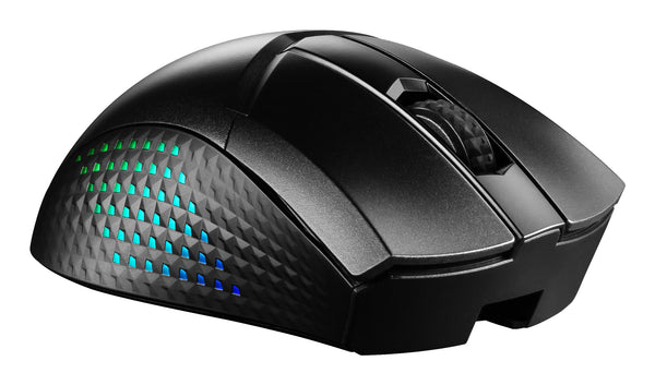 MSI CLUTCH GM51 LIGHTWEIGHT WIRELESS mus Spil Højre hånd RF Wireless + Bluetooth + USB Type-C Optisk 26000 dpi