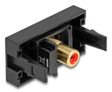 DeLOCK Easy 45 stikkontakt 2 x RCA Sort, Rød