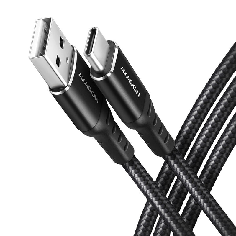 Axagon BUCM-AM10AB USB-kabel USB 2.0 1 m USB A USB C 0,48 Gbit/sek. Sort
