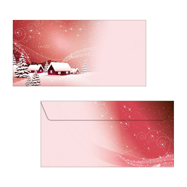 Sigel DU033 kuvert DL (110 x 220 mm) Rød 50 stk
